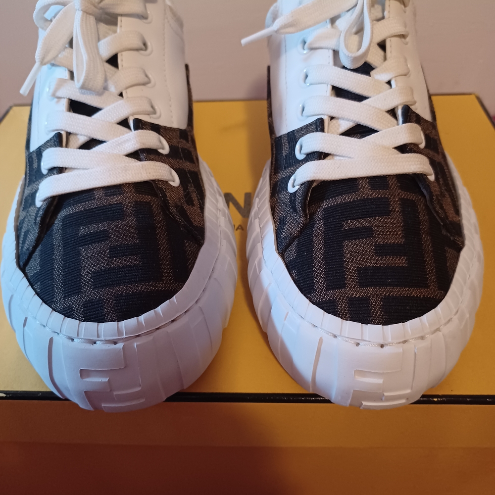 Fendi Brown Zucca Print Sneakers Size 36